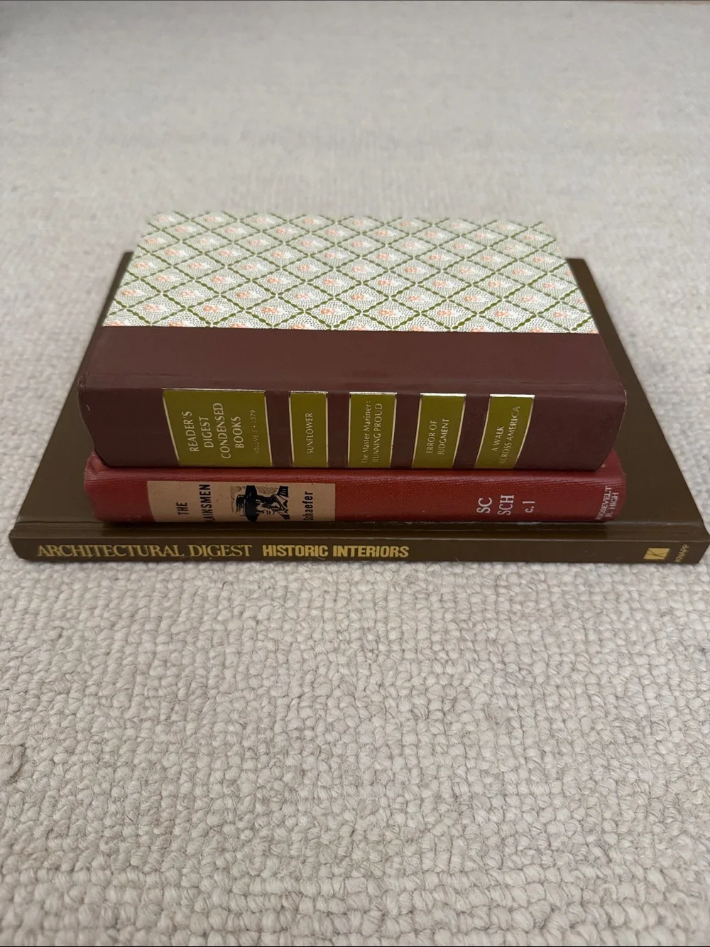 Decorative Vintage Books in Neutral Colors